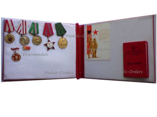 ALBANIA MILITARY MEDAL ORDER FOR DISTINGUISHED DEFENSE SERVICE-3 CLASS-1945
