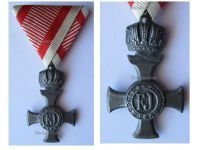 Austria Hungary WW1 Iron Cross for Merit with Crown 1916 in Iron