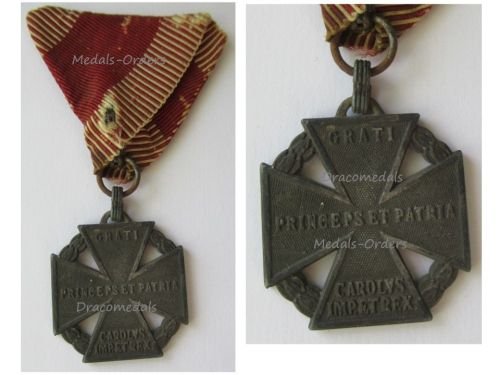 Austria Hungary WW1 Kaiser Karl's Cross of the Troops 1917 Maker W&A