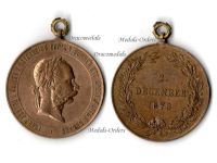Austria Hungary Commemorative Medal for the Campaigns Prior to 1873, Cannon Bronze, Type II