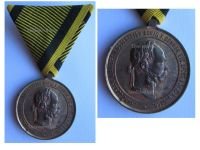 Austria Hungary Commemorative Medal for the Campaigns Prior to 1873, Marked Z, Thick, Type IX, Bronze Gilt - RARE VARIATION