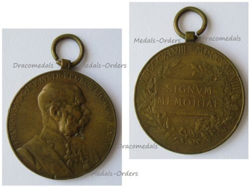 Austria Hungary Golden Jubilee Medal for the 50th Anniversary of Kaiser Franz Joseph's Reign 1848 1898 for the Armed Forces