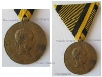 Austria Hungary Commemorative Medal for the Campaigns Prior to 1873, Cannon Bronze, Type II