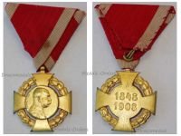 Austria Hungary Diamond Jubilee Cross for the 60th Anniversary Kaiser Franz Joseph's Reign 1848 1908 for Court Service Members