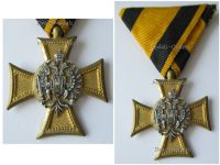 Austria Hungary WW1 Long Military Service Cross for 25 Years 3rd Class for Officers 1890 1918 with Mother of Pearl Coating