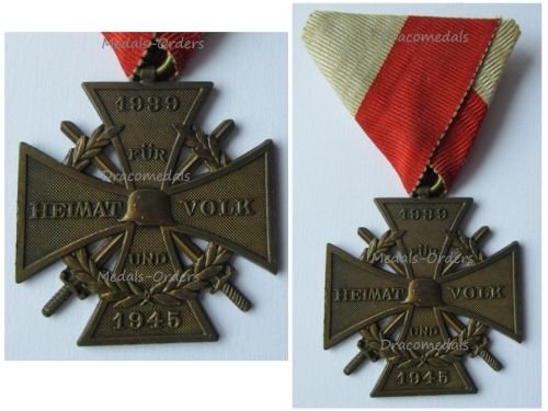 Austria WW2 Commemorative Medal 1939 1945 by the Austrian Veteran Association