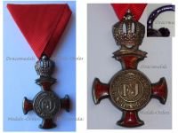 Austria Hungary Silver Merit Cross with Crown Viribus Unitis 1849 by Wilhelm Kunz