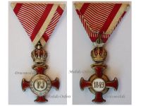 Austria Hungary Gold Merit Cross with Crown Viribus Unitis 1849 by Scheid 