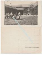 Austria-Hungary WW1 Group Photo – Soldiers Cleaning Rifle, Postcard Format