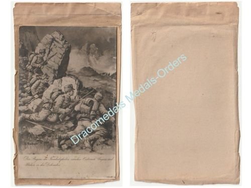 Austria-Hungary WW1 Propaganda Postcard Kaiserjager Mountain Troops, Dolomite Alps, 1915