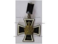 Austria Hungary WW1 Pendant Iron Cross with the Austrian Imperial Crown 1914 Marked W & Gesch