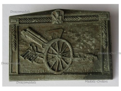 Austria Hungary WW1 10.4cm Field Artillery Howitzer M1914 Cap Badge by Planegger