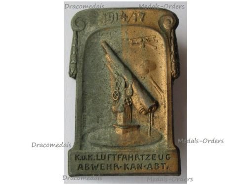 Austria Hungary WW1 KuK Air Defense Artillery Cap Badge 1914 1917 by Arkanzas 