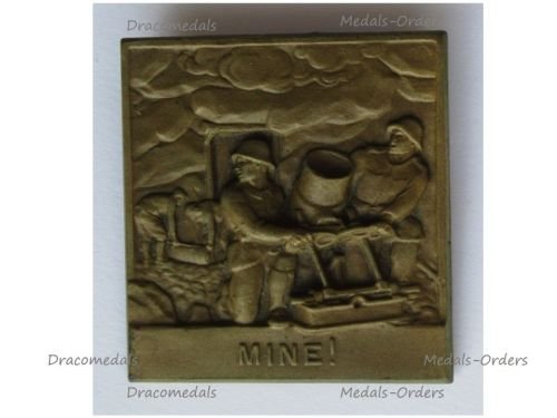 Austria Hungary WW1 Cap Badge Mine! KuK Heavy Mortar Artillery