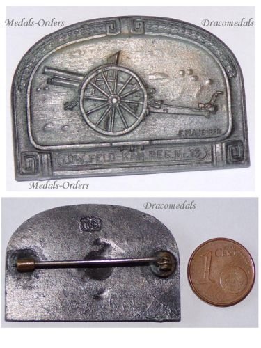 Austria Hungary WW1 Cap Badge Field Artillery Regiment N.13 Territorial Army by Planegger TB