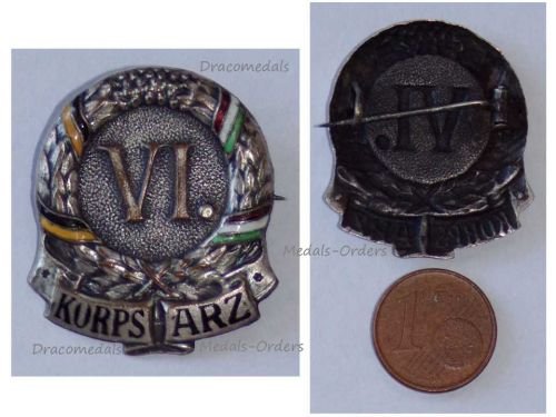 Austria Hungary WW1 Cap Badge KuK VI Korps Arz Army Corps General von Straussenburg