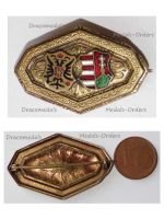 Austria Hungary WW1 Cap Badge KuK Austrian Hungarian United Coats of Arms