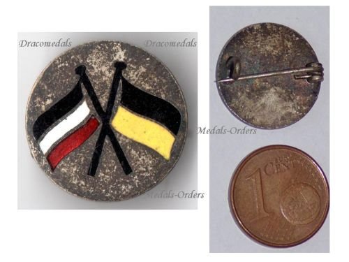 Austria Hungary WW1 Cap Badge Central Powers Flags
