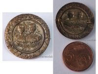 Austria Hungary WW1 Cap Badge with the United Kaisers Franz Joseph I Wilhelm II Inscribed Viribus Unitis