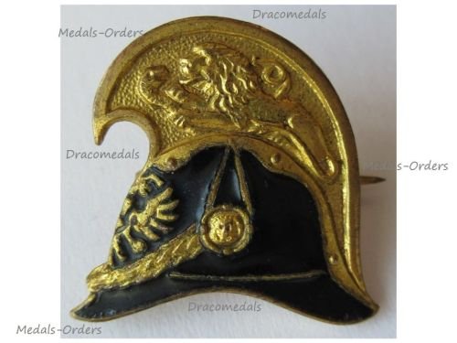 Austria Hungary WW1 Cap Badge Officer Helmet of the KuK Dragoon Cavalry Regiments