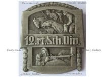 Austria Hungary WW1 Cap Badge KuK 12th Mounted Rifle Division Cavalry by Gurschner
