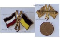 Austria Hungary WW1 Cap Badge Central Powers Flags 
