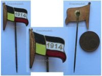 Austria Hungary WW1 Cap Badge Central Powers Flags Stickpin 1914