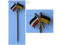 Austria Hungary WW1 Cap Badge Central Powers Flags Stickpin