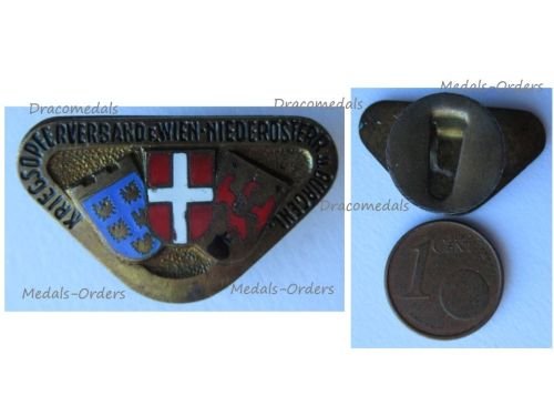 Austria Hungary WW1 Cap Badge Kriegsopferverband Wien War Offer Association Badge of Vienna Niederosterreich & Burgenland