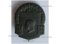 Austria Hungary WW1 Cap Badge Landesverteidigung Tirol Kaiser Franz Joseph for the Defense of Tyrol 1915