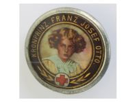 Austria WW1 Hungary Cap Badge Crown Prince Franz Joseph Otto von Habsburg, Red Cross