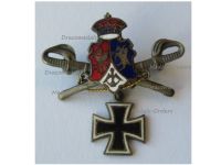 Austria Hungary WW1 Cap Badge Polish Legion with Crossed Swords Iron Cross and the Coat of Arms of the Polish Lithuanian Ruthenian Commonwealth