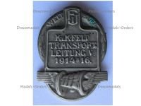 Austria Hungary WW1 Cap Badge KuK Transport Leitung Command V Armored Train Railroad Troops 1914 1916 by Gurschner