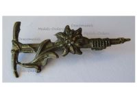 Austria Hungary WW1 Cap Badge Edelweiss & Pickaxe Kaiserjaeger Mountain Infantry