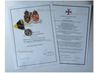 Austria Hungary Commemorative Medal for the Funeral of Crown Prince Otto von Habsburg 4 July 2011 with Diploma