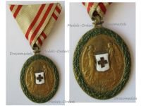 Austria Hungary WW1 Red Cross Bronze Merit Medal with War Decoration 1864 1914
