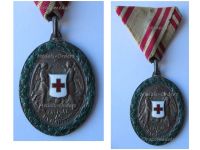 Austria Hungary WW1 Red Cross Silver Merit Medal 1864 1914 with War Decoration by V. Mayers