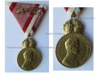 Austria Hungary WW1 Signum Laudis Military Merit Medal with Crown & Swords Bronze Class Kaiser Karl 1917 1918 