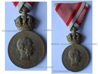 Austria Hungary WW1 Signum Laudis Military Merit Medal with Crown Bronze Class Kaiser Franz Joseph 1886 1916