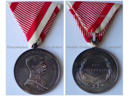 Austria Hungary WW1 Large Silver Tapferkeit Bravery Medal 1st Class Kaiser Franz Joseph 1914 1916 by Leisek Marked by the Vienna Mint