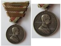 Austria Hungary WW1 Small Silver Tapferkeit Bravery Medal 2nd Class with Triple Repetition Bar Kaiser Franz Joseph 1914 1916 by Tautenheyn