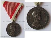 Austria Hungary WW1 Silver Fortitudini Medal for Bravery 2nd Class Kaiser Karl 1917 1918 by Kautsch Marked by the Vienna Mint