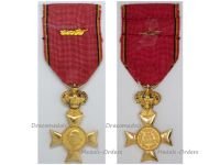 Belgium WW1 Cross of the Royal Federation of King Albert's Veterans 1909 1934 with Golden Palms