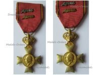 Belgium WW1 Cross of the Royal Federation of King Albert's Veterans 1909 1934 with Bronze & SIlver Palms
