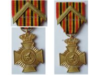 Belgium Military Decoration for Loyal Service with Chevron 1st Class (15 Years) for NCOs Bilingual 1952