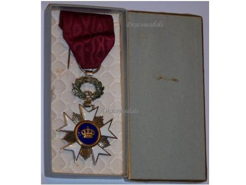Belgium WW1 Order of the Crown Knight's Star Boxed by Degreef 
