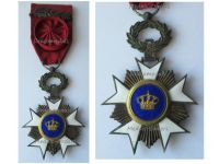 Belgium WW1 Order of the Crown Officer's Star with King Albert's Silver Palm