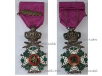 Belgium WW2 Order of Leopold I Knight's Cross Military Division with King Leopold's III Silver Palm