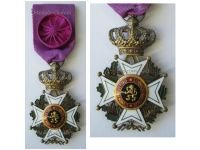Belgium Order of Leopold I Officer's Cross Civil Division Bilingual 1952