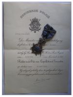 Belgium Belgian Congo WW2 Order of Leopold II Knight's Cross with Swords Diploma